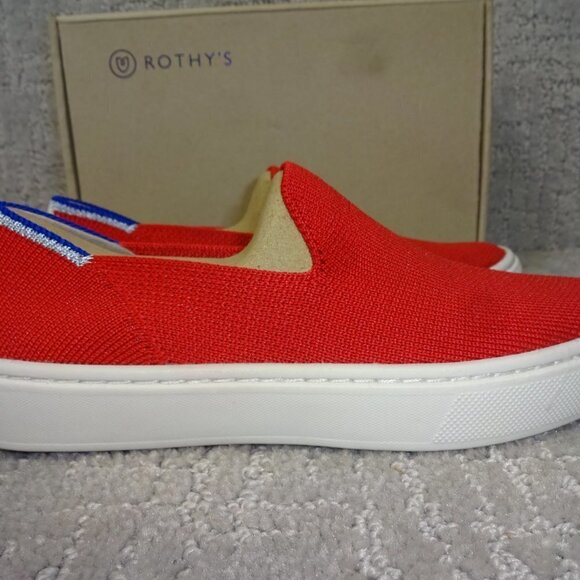 Rothys The Kids Sneaker Red Lollipop Slip On Flat Shoes Kids Size 11-13-1-4 - Picture 5 of 11